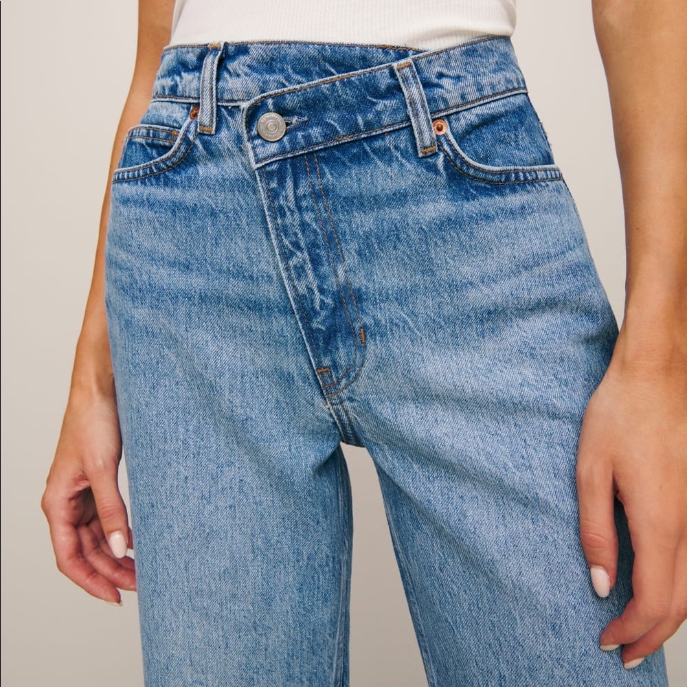 Reformation Gemma High Waisted Crossover jeans